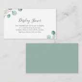 Eucalyptus Baby shower met schokdemper weergeven Informatiekaartje (Voorkant / Achterkant)
