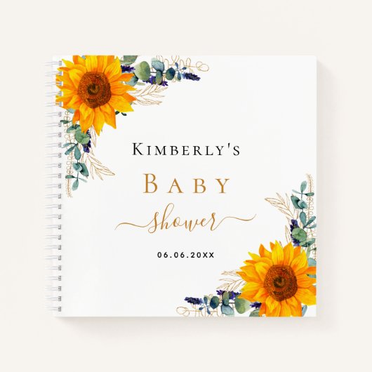 Eucalyptus baby shower notitieboek (Voorkant)