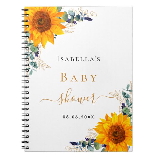 Eucalyptus baby shower notitieboek (Voorkant)