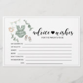 Eucalyptus baby shower ouders adviseren kaarten (Voorkant)