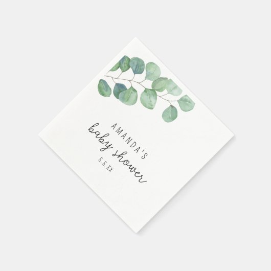 Eucalyptus - baby shower servet (Hoek)