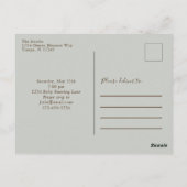 Eucalyptus Baby shower Waterverf Briefkaart (Achterkant)