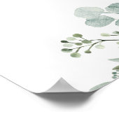 Eucalyptus baby shower welkom bord poster (Hoek)