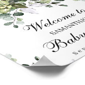 Eucalyptus Baby shower Welkomstteken Poster (Hoek)