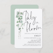 Eucalyptus-Baby voor bijtend script in Bloom Showe Kaart (Voorkant / Achterkant)