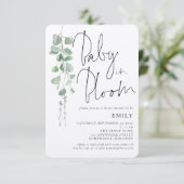 Eucalyptus-Baby voor bijtend script in Bloom Showe Kaart (Staand voorkant)