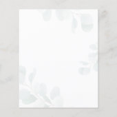 Eucalyptus babyshower groene beren uitnodiging flyer (Achterkant)