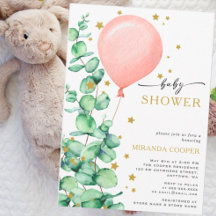 Eucalyptus Balloon Baby Girl Showsterren