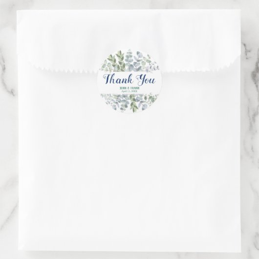 Eucalyptus bedanklabel ronde sticker (Tas)