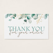 Eucalyptus bedankt je creditcard visitekaartje (Voorkant)