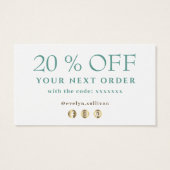 Eucalyptus bedankt je creditcard visitekaartje (Achterkant)