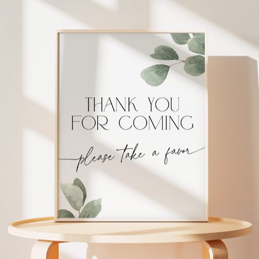 Eucalyptus Bedankt voor het komen voetstuk teken Reclamebord Met Voetstuk