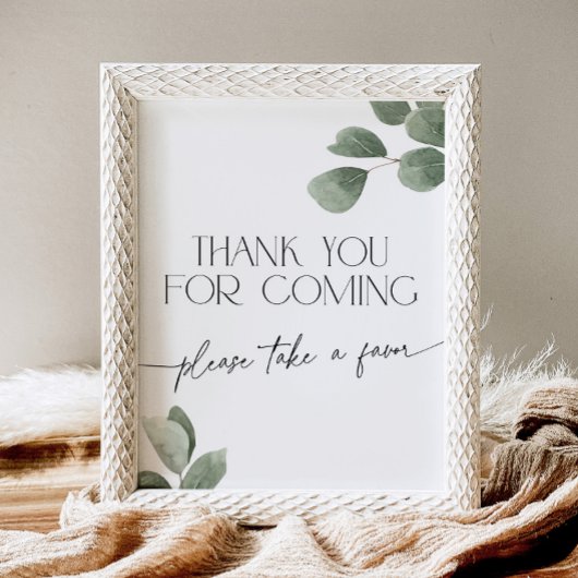 Eucalyptus Bedankt voor het komen voetstuk teken Reclamebord Met Voetstuk