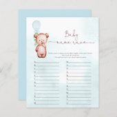 Eucalyptus Beer Baby Naam Race Baby shower Game (Voorkant / Achterkant)