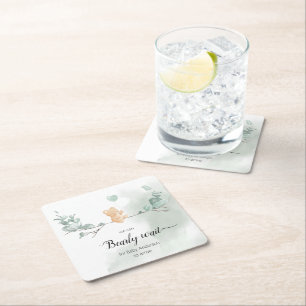 Eucalyptus Beer Baby shower Kartonnen Onderzetters
