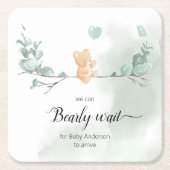 Eucalyptus Beer Baby shower Kartonnen Onderzetters (Voorkant)