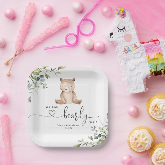 Eucalyptus beer baby shower papieren bordje (Feest)