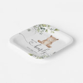 Eucalyptus beer baby shower papieren bordje (Gebogen)