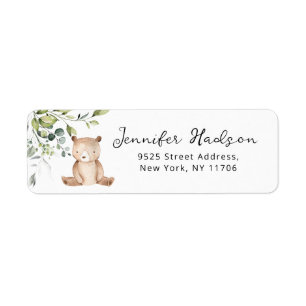 Eucalyptus beer baby shower Return Address Label