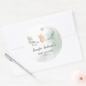Eucalyptus Beer Baby shower Ronde Sticker (Envelop)