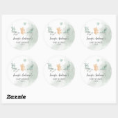 Eucalyptus Beer Baby shower Ronde Sticker (Vel)