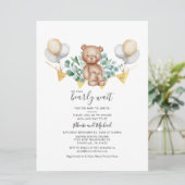 Eucalyptus Beer Couple Baby shower Greenery Script Kaart (Staand voorkant)