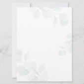 Eucalyptus Beer Couple Baby shower Greenery Script Kaart (Achterkant)