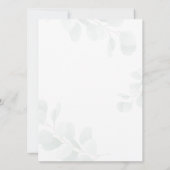 Eucalyptus Beer Greenery Script met paar Baby show Kaart (Achterkant)