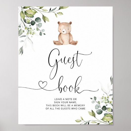 Eucalyptus beer Guest book Poster (Voorkant)