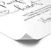 Eucalyptus beer Pacifier jachtspel baby shower Poster (Hoek)