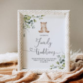 Eucalyptus beer tradities baby shower poster