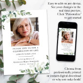 Eucalyptus begrafenisviering van het leven kaart