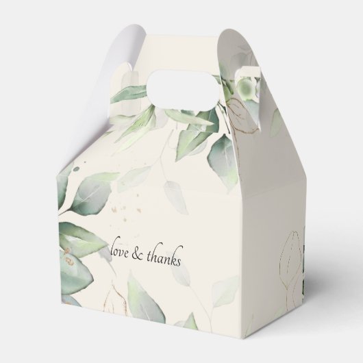 Eucalyptus, beige, groen, bruiloft doos bedankdoosjes (Achterkant)