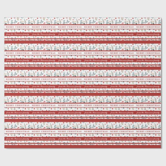 Eucalyptus Berries Kerst op maat Cadeaupapier (Vlak)