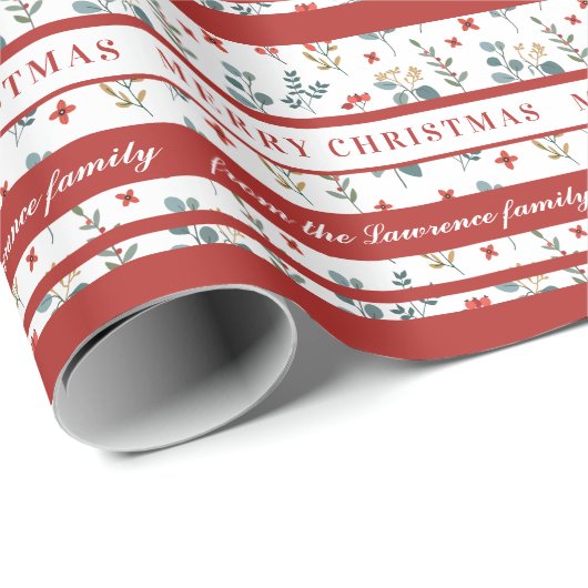 Eucalyptus Berries Kerst op maat Cadeaupapier (Rol Hoek)