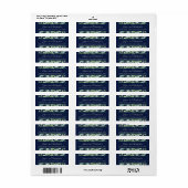 Eucalyptus Berry Bloemen Retouradres Labels Marine (Full Sheet)