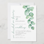 Eucalyptus besloot tot een eeuwig QR-huwelijk Kaart (Voorkant)