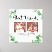 Eucalyptus Best Friends 2 Photo Collage Script BFF Canvas Afdruk (Voorkant)