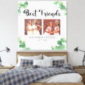 Eucalyptus Best Friends 2 Photo Collage Script BFF Canvas Afdruk (Insitu (Slaapkamer))