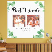Eucalyptus Best Friends 2 Photo Collage Script BFF Canvas Afdruk (Insitu (Woonkamer))