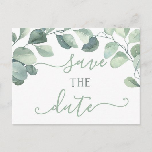 Eucalyptus Bewaar de datum Briefkaart (Voorkant)