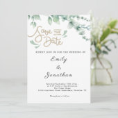 Eucalyptus Bewaar de datum Feestdagenkaart (Staand voorkant)