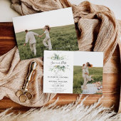 Eucalyptus Bewaar onze datum met fotokaart Save The Date