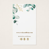 Eucalyptus bijsluiter visitekaartje (Achterkant)