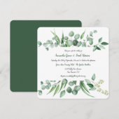 Eucalyptus blaast Lijst-vierkant Kaart (Voorkant / Achterkant)