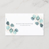 Eucalyptus blaast Moderne elegante botanische Visitekaartje (Voorkant)