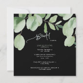 Eucalyptus Black en Green Vrijgezellenfeest Kaart (Voorkant)