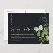 EUCALYPTUS BLACK FOLIAGE WATERVERF BEWAREN DE DATU AANKONDIGINGSKAART (Voorkant / Achterkant)