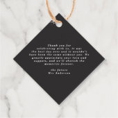 Eucalyptus Black gold vrijgezellenfeest Bedankjes Labels (Achterkant)