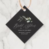 Eucalyptus Black gold vrijgezellenfeest Bedankjes Labels (Voorkant)